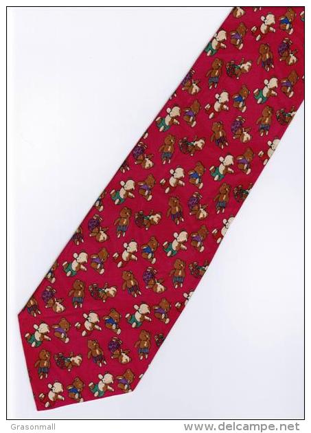 Cute Bear Cartoon Novelty Fancy Neck Tie - Other & Unclassified