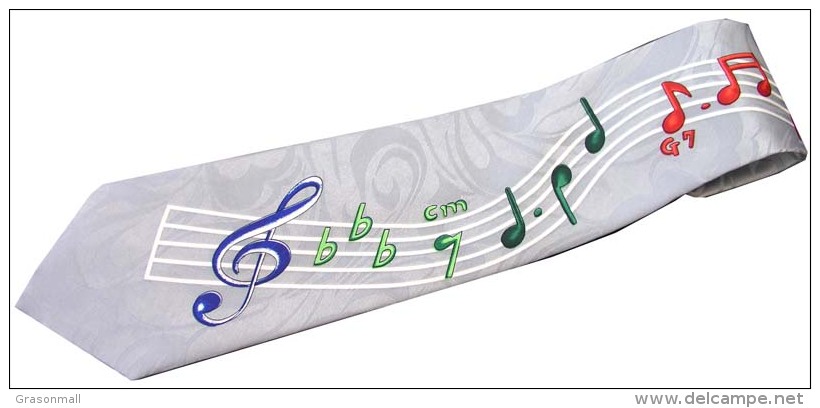 Musical Notes Cartoon Novelty Fancy Neck Tie - Other & Unclassified