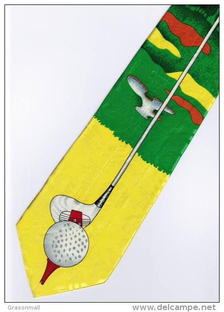 Golf Sport Cartoon Novelty Fancy Neck Tie - Other & Unclassified