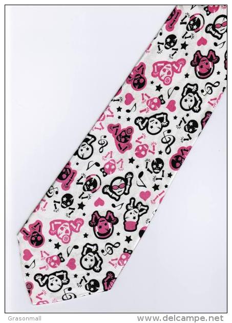 Musical Skull Emo Punk Cartoon Novelty Fancy Neck Tie - Other & Unclassified