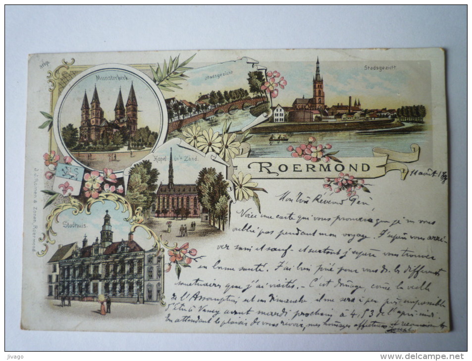 ROERMOND  :  Jolie Carte De Type Gruss  1898 - Roermond