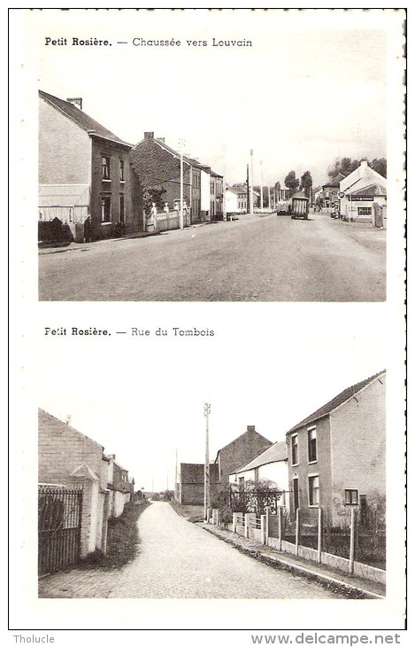 Petit Rosière (Geest-Gérompont- Ramillies- Brabant Wallon)-Chaussée Vers Louvain Et Rue Du Tombois (double Vue) - Ramillies