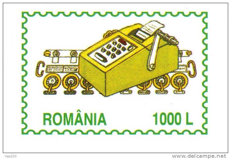 BLAISE PASCAL, ARITHMETIC MACHINE, 2001, CARD STATIONERY, ENTIER POSTAL, UNUSED, ROMANIA - Informatique