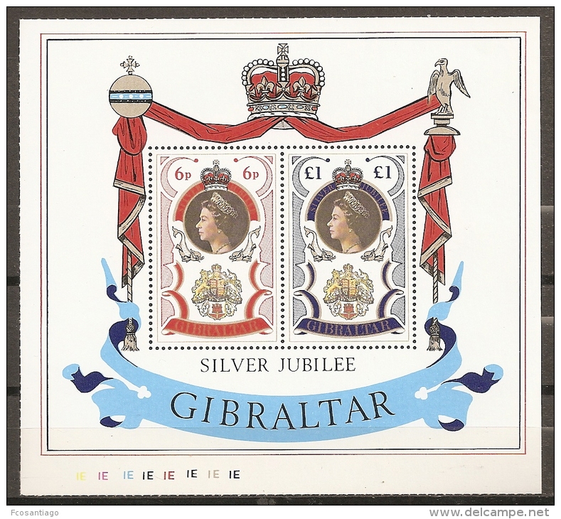 FAMILIAS REALES - GIBRALTAR 1977 - Yvert #H3 - MNH ** - Familias Reales