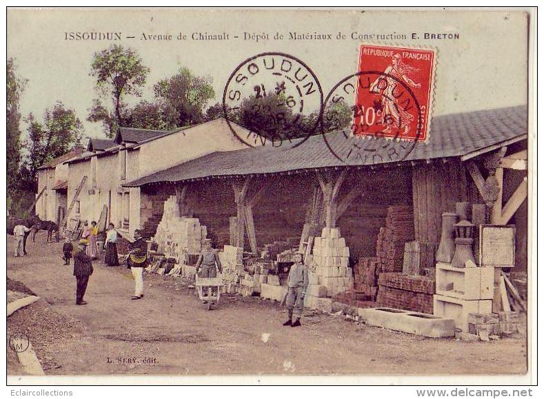 Issoudun     36   Avenue De Chinault  Dépot De Matériaux  De Construction  E.Breton (q.q Infimes Grattages)  (voir Scan) - Issoudun