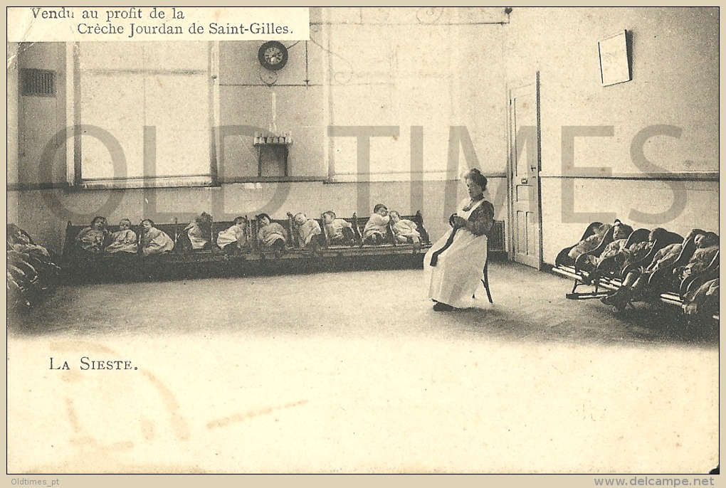 BELGIUM - SAINT-GILLES - CRÈCHE JOURDAN-LA SIESTE - 1910 PC. - St-Gillis - St-Gilles