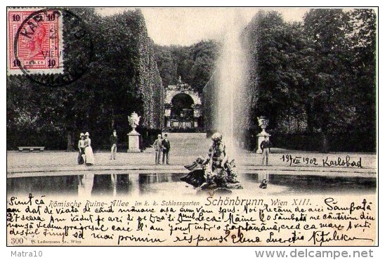 SCHÔNBRUNN SCHONBRUNN WIEN VIENNA ROMISCHE RUINE 1902 BRUNNE FOUNTAIN FONTANA WATER WASSER EAU ACQUA - Château De Schönbrunn