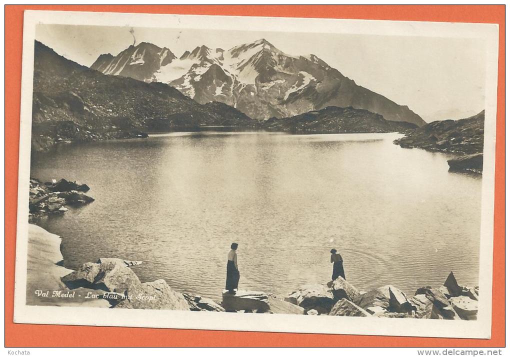 HA119, Val Medel, Lac Bleu Mit Scopi, 468, Animée, Circulée 1927 - Medel