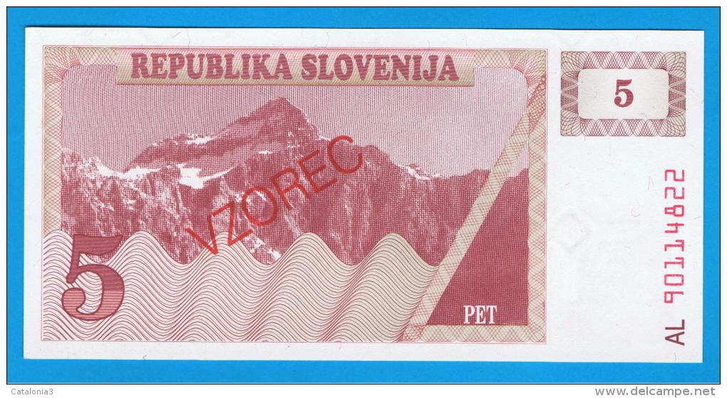 ESLOVENIA - 5 Tolar ND SC P-3S  SPECIMEN - Slovenia