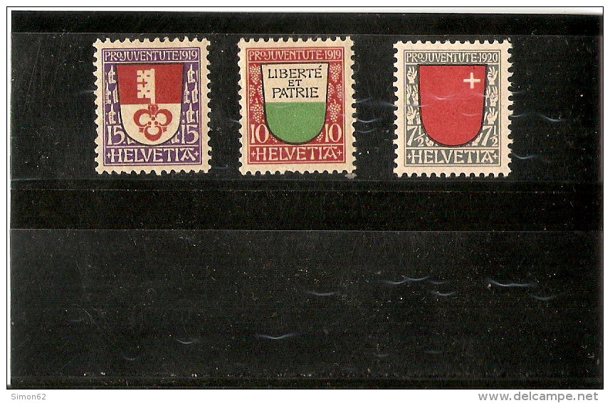SUISSE  N °174/176 NEUF AVEC CHARNIERE  1919 - Unused Stamps