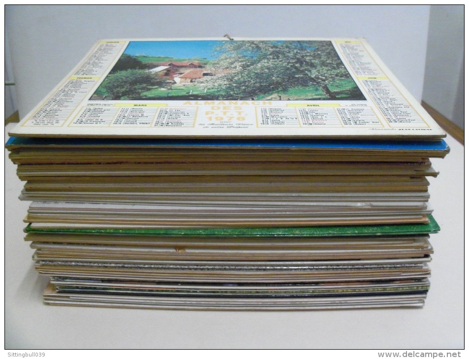 LOT De 57 Almanachs. Calendriers Des Années 1970 Aux Années 90. Oberthur. Lavigne. Oller. Cartier-Bresson. Eyrelle. .... - Tamaño Grande : 1971-80