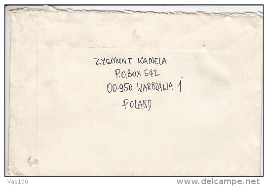 BASKETBALL, STAMP ON AIRMAIL COVER, 1991, POLAND - Briefe U. Dokumente