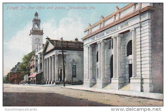 Florida Jacksonville Forsyth Street Post Office &amp;amp  Florida National Bank - Jacksonville