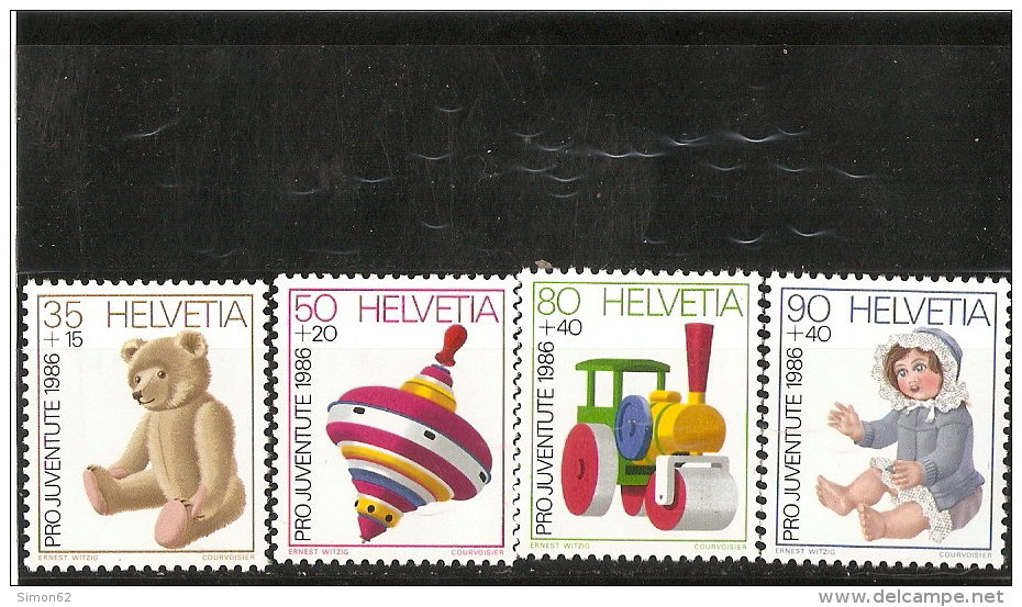 SUISSE   POUPEES  JOUETS  N ° 1260/1263    NEUF ** MNH  LUXE   1986 - Poupées