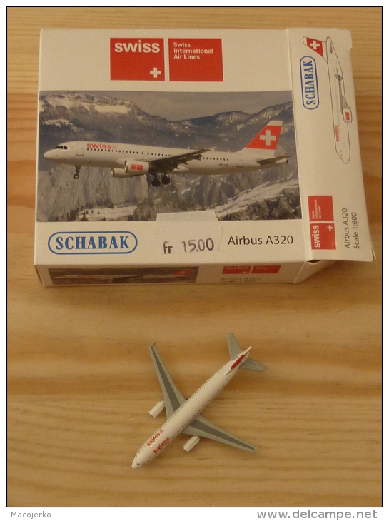 Schabak 40 355 1600, Airbus A320 Swiss, 1:600 - Avions & Hélicoptères