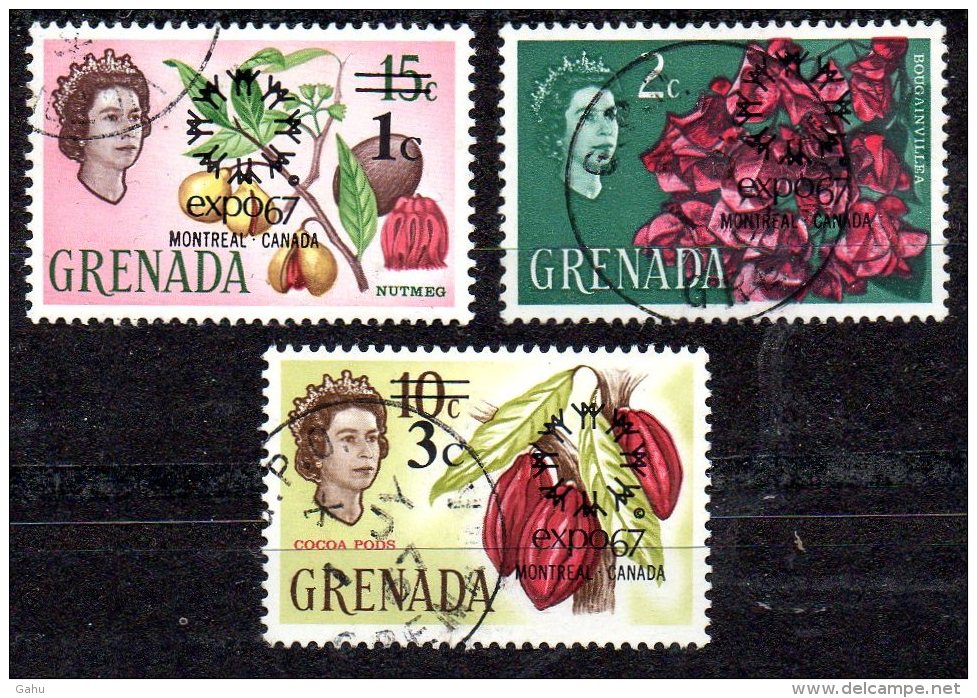 Grenade ; Grenada ; 1967 ;n° Y: 226/228 ;ob.;"expo 67 Montreal " ;cote Y : - Grenada (...-1974)