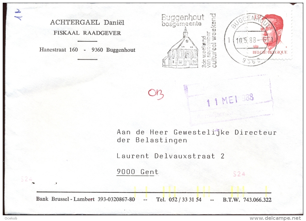 Omslag Enveloppe Buggenhout 9360  - 1988 - Omslagen