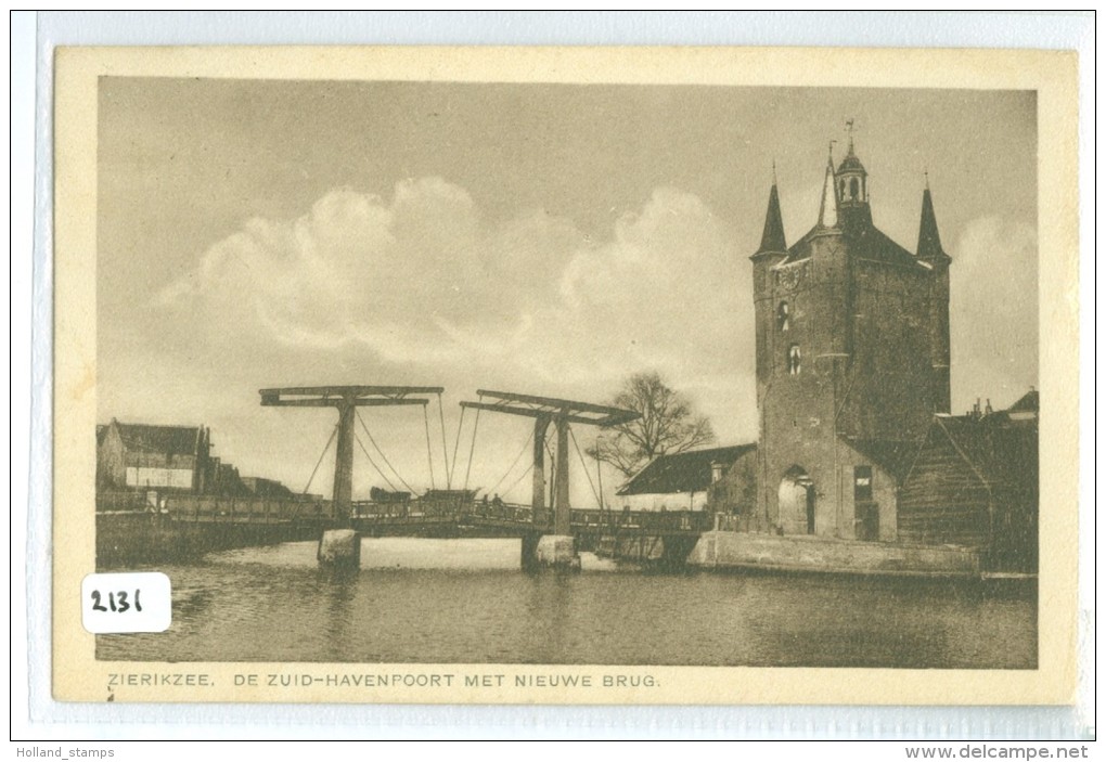 ZIERIKZEE * DE ZUID-HAVENPOORT MET NIEUWE BRUG * ANSICHTKAART * CPA (2131)  GELOPEN IN 1934 NAAR DEN HAAG - Zierikzee