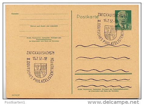 Sost. WAPPEN  Zwickau 1957 Auf DDR  Postkarte P68 - Covers