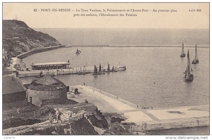 Port En Bessin 14 - Port Fortifications - Editeur Dubosc à Commes - Autres & Non Classés