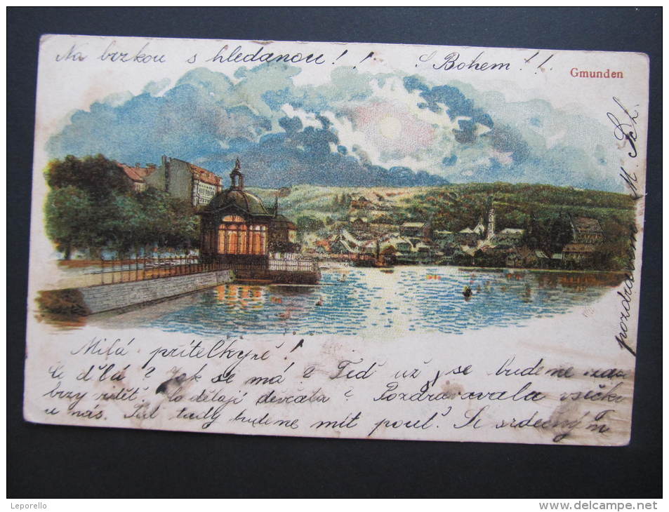 AK GMUNDEN Litho 1901  //  D*8200 - Gmunden