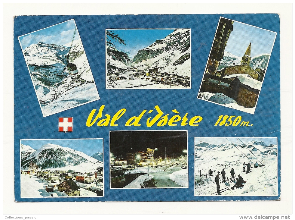 Cp, 73, Val D'Isère, Multi-Vues, Voyagée 1970 - Val D'Isere