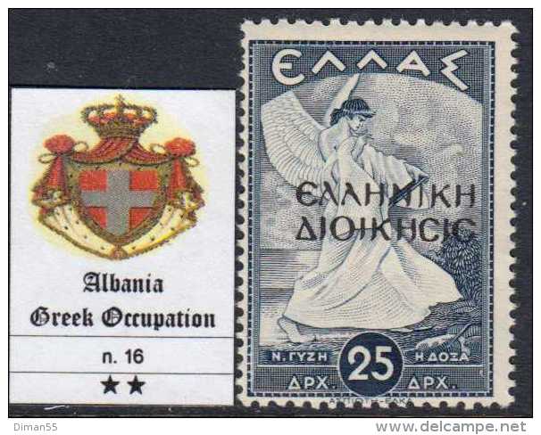 ALBANIA OCC. GRECA (Greek Occ.) - N. 16 - Cat. 62.50 EURO - MNH** - GOMMA INTEGRA - LUXUS POSTFRISCH - Greek Occ.: Albania