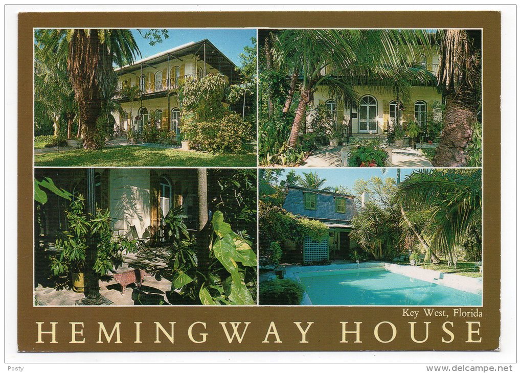 CPM - USA - KEY WEST - MAISON DE ERNEST HEMINGWAY - MULTIVUES - PISCINE - COULEUR - Ann 2000 - - Key West & The Keys
