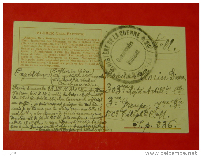 CARTE POSTALE ILLUSTRATEUR-L.VALLET-KLEBER JEAN BAPTISTE-BEAU CACHET - Vallet, L.