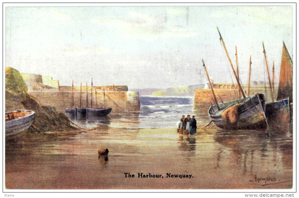 Harbour View Newquay U.K. -  Artist Signed Hannaford - Newquay