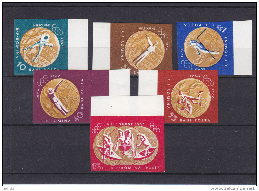 Jeux Olympiques - 1960 - Canoë - Tir - Boxe - Lutte - Saut - Roumanie -  - Yvert 1804 / 13 ** - MNH - NON Dentelés - Neufs