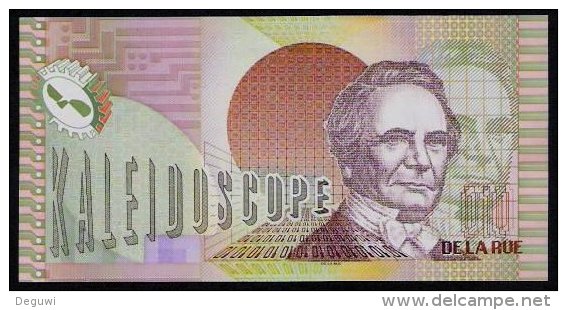 Test Note DE LA RUE "KALEIDOSCOPE" Type 1 = Silber-Holo, Testnote, Intaglio, RRR, UNC - Other & Unclassified