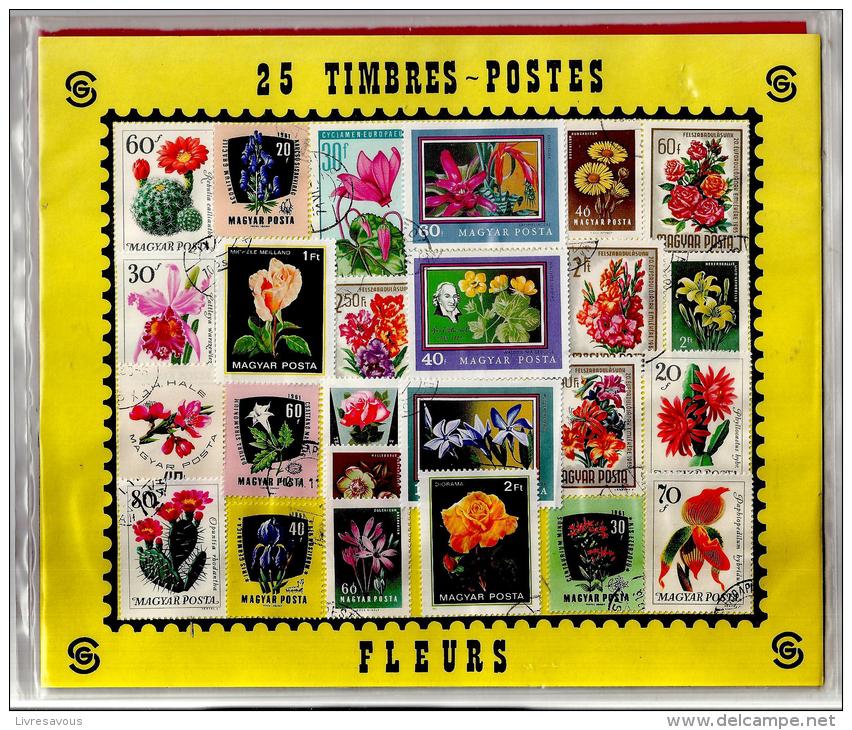 Timbre Pochette De 25  Timbres De Fleurs MAGYAR POSTA Des Années 1980 - Full Sheets & Multiples