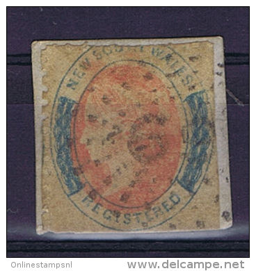 Australia: NSW 1856, Mi 20  Used On Paper, Registered Letter Stamp, Cancel 6 - Used Stamps