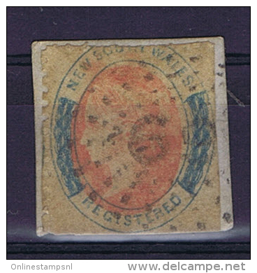 Australia: NSW 1856, Mi 20  Used On Paper, Registered Letter Stamp, Cancel 6 - Usados