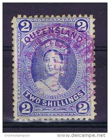 Australia: Queensland: 1886 Mi 63, SG 157 , Thin Paper, Used - Gebraucht