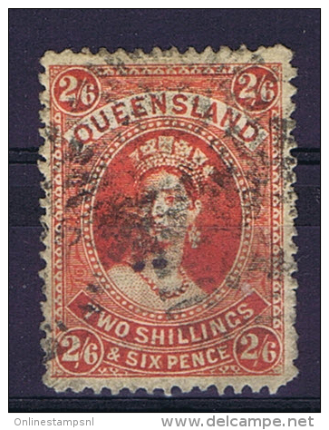 Australia: Queensland: 1886 Mi 64, SG 158 , Used - Gebruikt