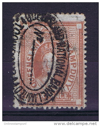 Australia: Queensland: Duty 1871 Mi 2 Sg F 17 - Oblitérés