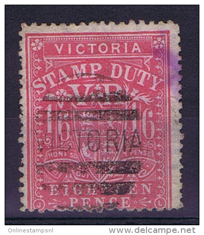 Australia Victoria : 1879 Mi 18, Used Stamp Duty - Oblitérés