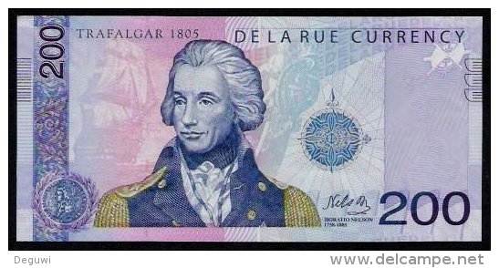 Test Note DE LA RUE "TRAFALGAR 200" Testnote, Mit Intaglio, Beids. Druck, RRR, UNC, W/ Serial No. - Andere & Zonder Classificatie