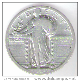 U.S.A. - STATI UNITI D' AMERICA - QUARTER DOLLAR ( 1920 ) STANDING LIBERTY - AG / SILVER - 1916-1930: Standing Liberty (Libertà In Piedi)