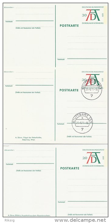 Germany - Postal Stationeries 3 Cards.  # 296 # - Illustrated Postcards - Mint