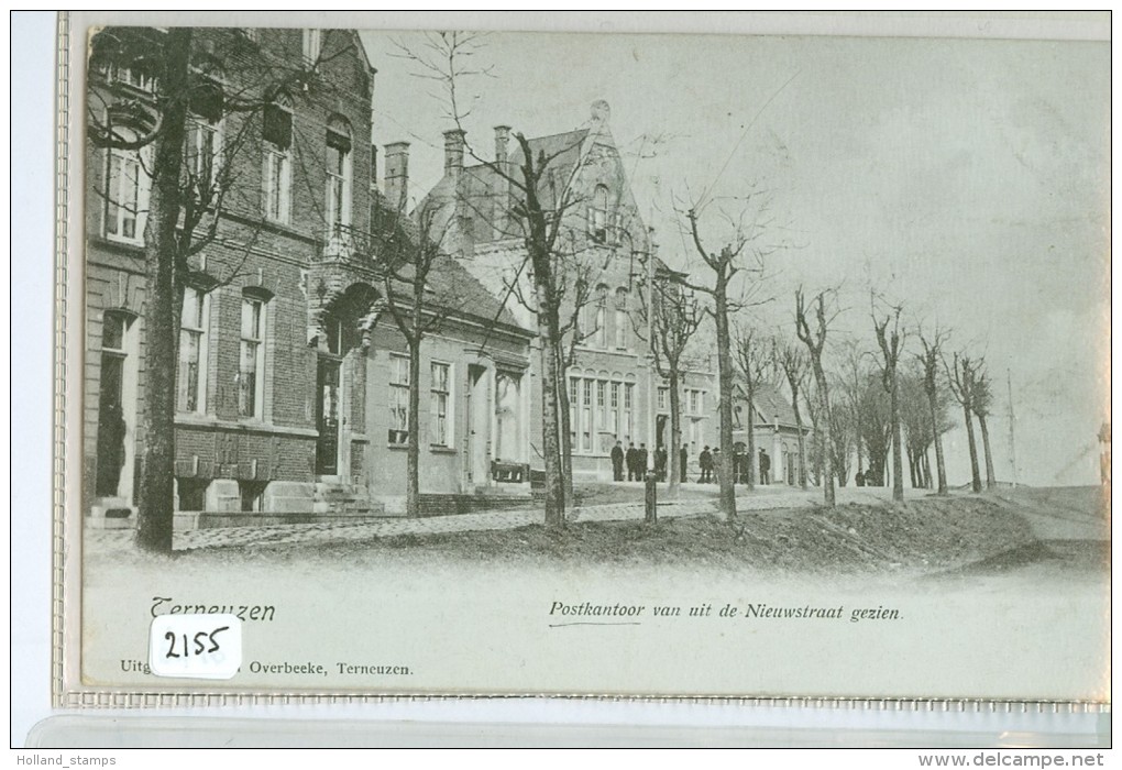 TERNEUZEN * POSTKANTOOR VANUIT DE NIEUWSTRAAT GEZIEN * ANSICHTKAART * CPA (2155) GELOPEN IN 1908 NAAR SCHAERBEEK - Terneuzen