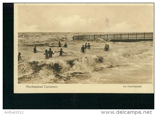 Nordseebad Cuxhaven Familienbad Personen In Den Wellen 5.5.1926 - Cuxhaven