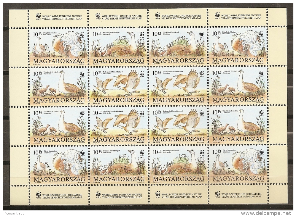 WWF - HUNGRÍA 1994 - Yvert #3449/52 (Minipliego) - MNH ** - Nuevos