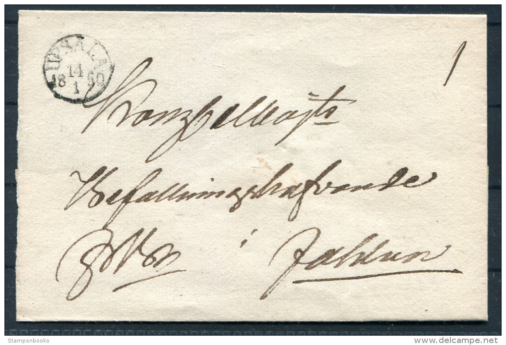 1850 Sweden Upsala Prestamp Vorphila Wrapper Brevomslag - ... - 1855 Voorfilatelie