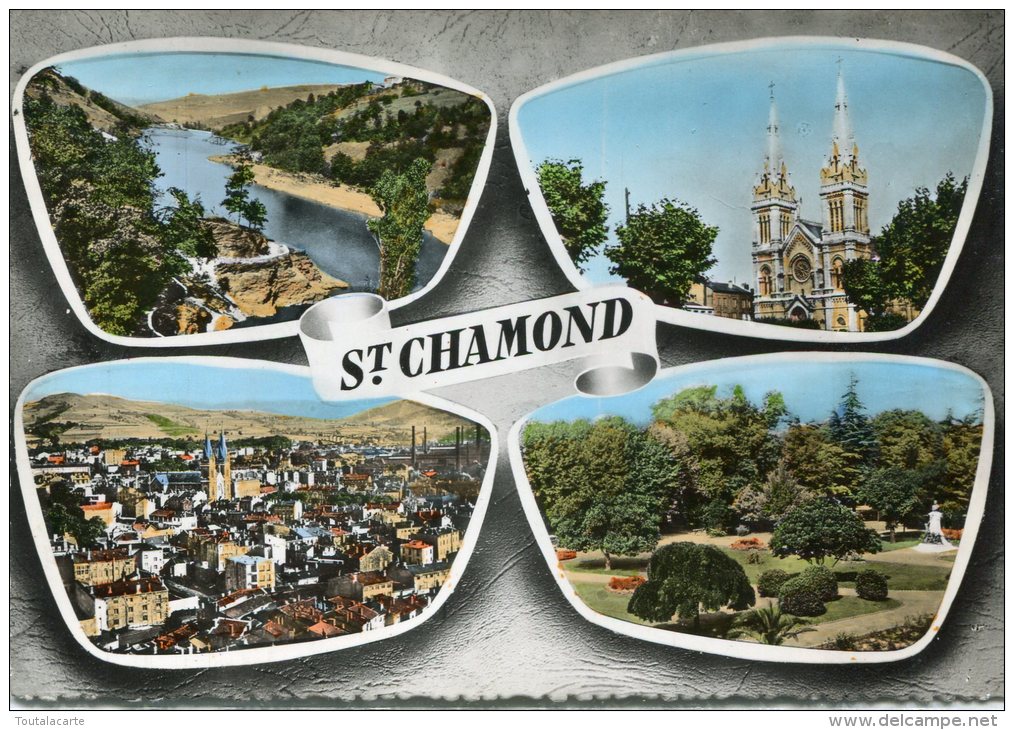 CPSM 42  SAINT CHAMOND MULTI VUES 1963  Grand Format 15 X 10,5 - Saint Chamond