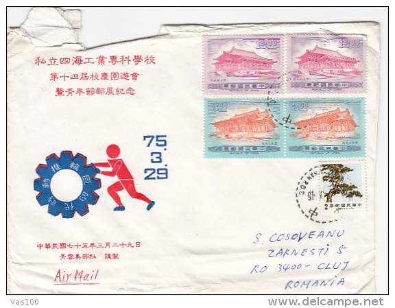 CHINESE PALACE, STAMPS ON AIRMAIL COVER, 1995, CHINA - Lettres & Documents