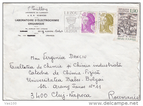 PAINTING, STAMP ON COVER, 1990, FRANCE - Covers & Documents