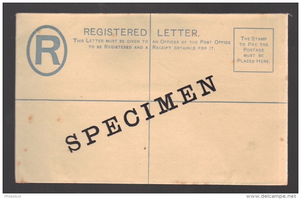 LEEWARD Entier Postal  2 P Gris Pour Recommandé Surchargé SPECIMEN (rare) - Leeward  Islands